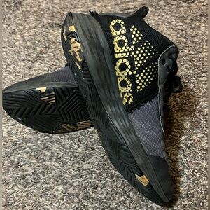 Adidas Black and Gold Athletic Sneakers